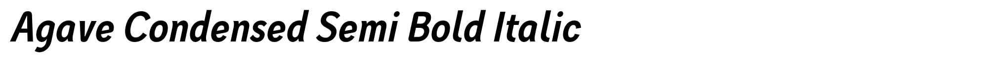 Agave Condensed Semi Bold Italic image